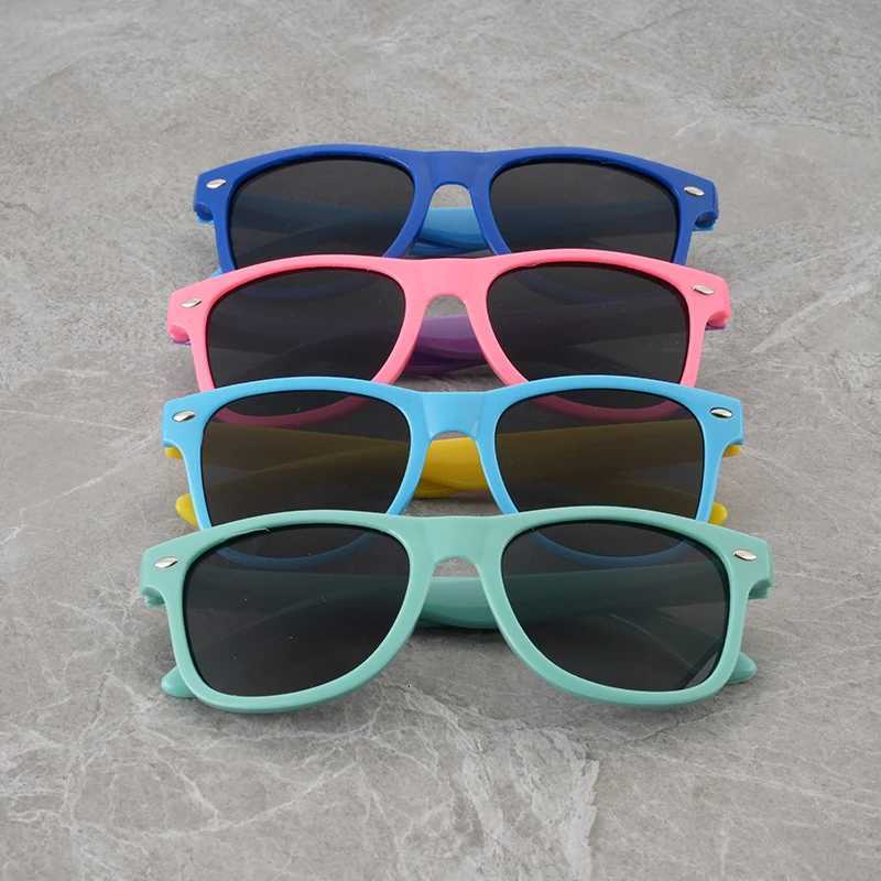 2024 Childrens Color blocked Sunglasses for Boys and Girls UV resistant Sunglasses for Babies Summer Sunshade GlassesW251023