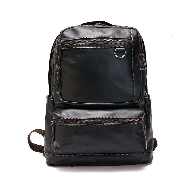 Genuine Leather Business Men S Top Layer Cowhide Travel Large Capacity Casual Trendy Simple Laptop Backpack High Quality