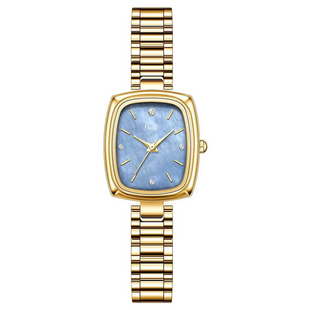 Bracelet Watch Retro TV niche highend Gold Watches steel strip Waterproof Small Dial Womens Fashion Quartz Clock WristwatchesL251023