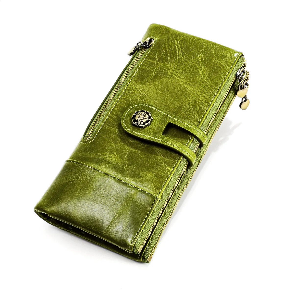 Rfid Blocking Genuine Leather Wallet Vintage Coin Purse for Ladies Women Long Clutch Wallets with Cell Phone Bags Card Holder251023