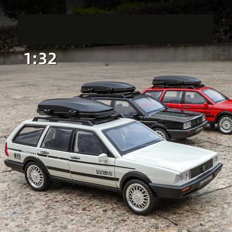 Diecast 132 VW SANTANA Wagon Alloy Car Model with Sound Light Children Boy Birthday Gift Toy Vehicles Miniature VoitureT251023