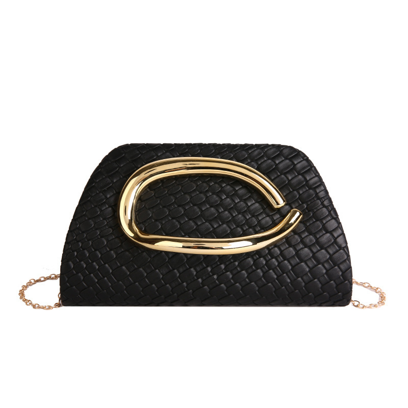 Luxury Brand Designer Bag Niche Metal Clutch Evening Bag For Women Fashion Patchwork Chain Shoulder Stylish Crossbody Box Bag
