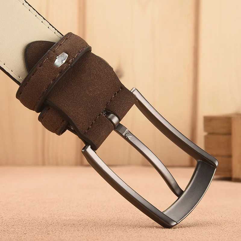 MenS Suede Belt Retro Trend Alloy Buckle MenS Belt Large Size Genuine HighEnd Belt Gift For Boyfriend And DadXJ251023