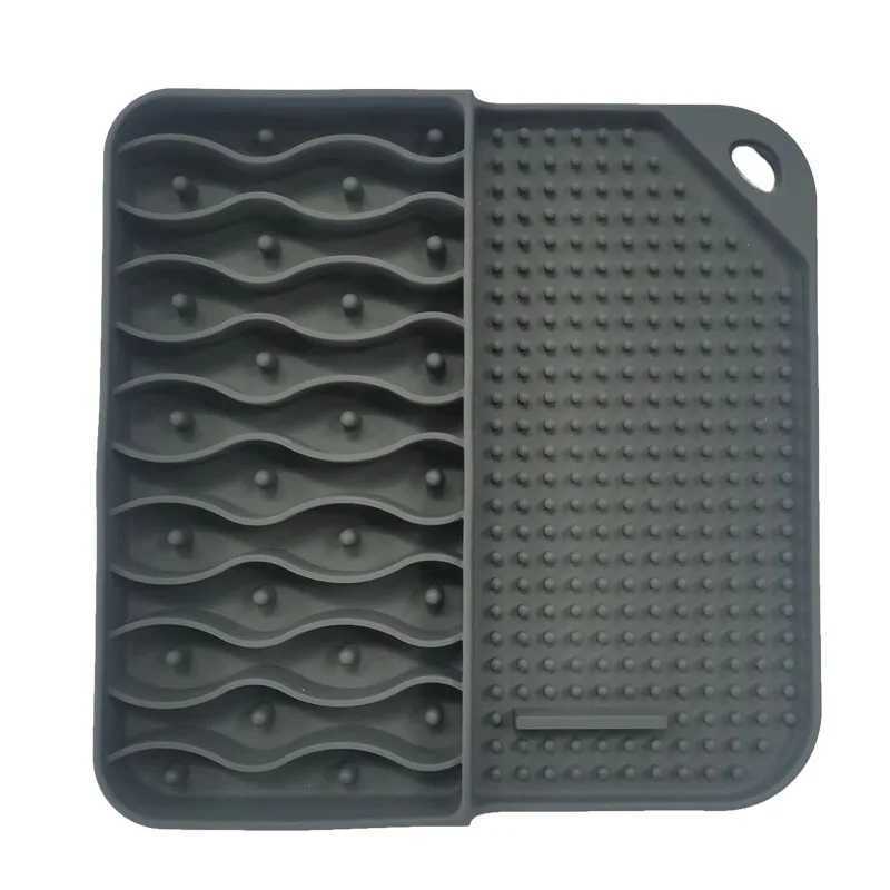 2 IN 1 Slow Feeder Dog Treat Licking Mat Cats Bowls with Nonsliping Cups Silicone Sniffing Pad Pet for DryWet Food Y251023