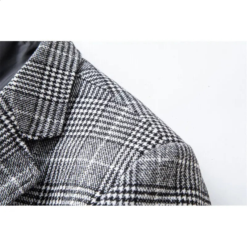 Business Dinner Gentleman Slim Group Dress Fashion Men British Style Man Plaid Blazer 251023