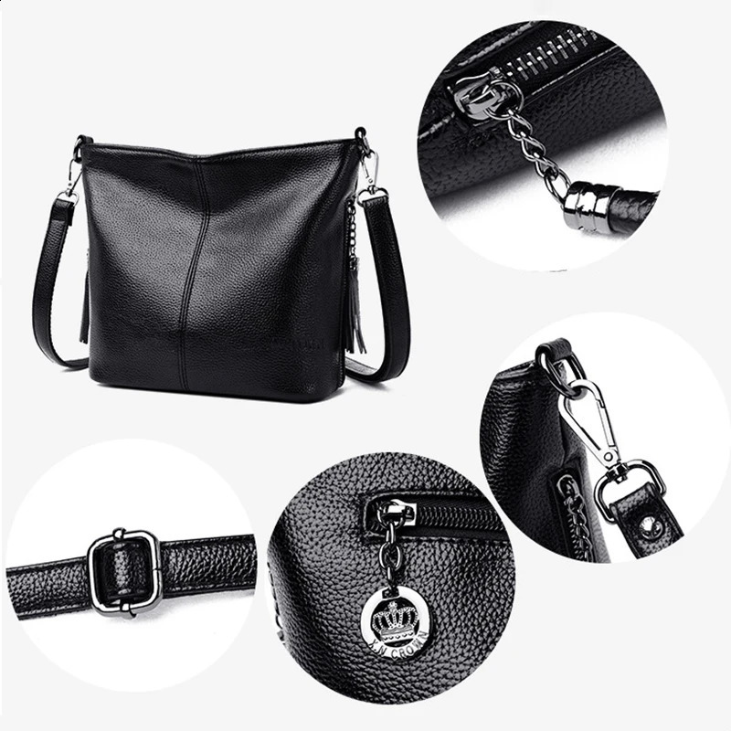 Solid Color Women Tote Bag High Quality Leather Ladies Handbag Shoulder Small Crossbody Bags For Sac a Main 251014