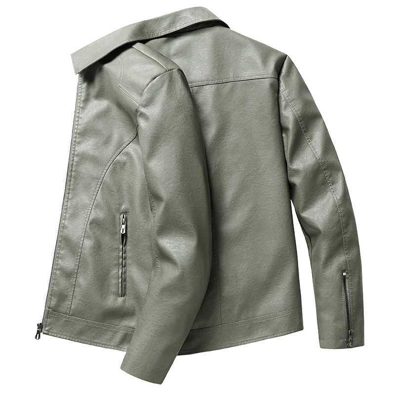 Spring Autumn Men Casual Motorcycle Biker Jacket Coats Mens Vintage Outwear Leather Jacket Man Fashion Jacket Male Plus Size 8XL W251023