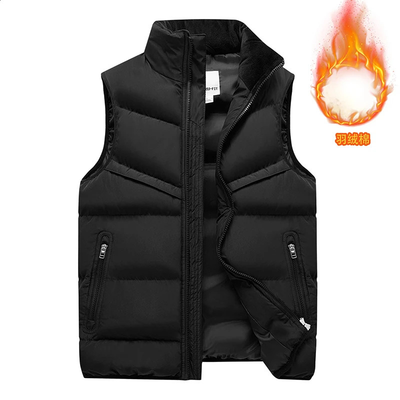 Autumn and Winter Mens Outdoor Standing Collar Cotton Vest Comfortable Fashionable Highquality Jacket for Men 251023