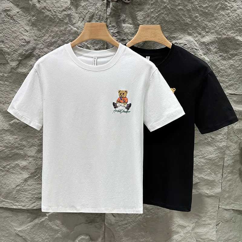 Shortsleeved mens tide loose printing white bear thin Tshirt shirt summer comfortable breathable fiveminute sleeve sweatshirXJ251023