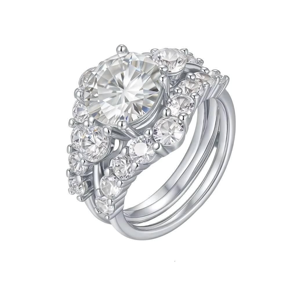 Large 3ct Marquise 925 Sterling Silver Moissanite Couple Ring Set for Women Valentines Day Gift