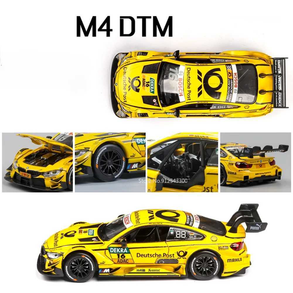 132 BMW M4 DTM Racing Car Model Toy Alloy Diecast with Sound Light Pull Back Model Car Collection Toys for Boys Holiday GiftsT251023