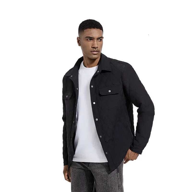 Mens Light Mature Style Top Coat New Style for Autumn and Winter Rhombic Check Business Plus Cotton Casual Jacket M3XL W251023