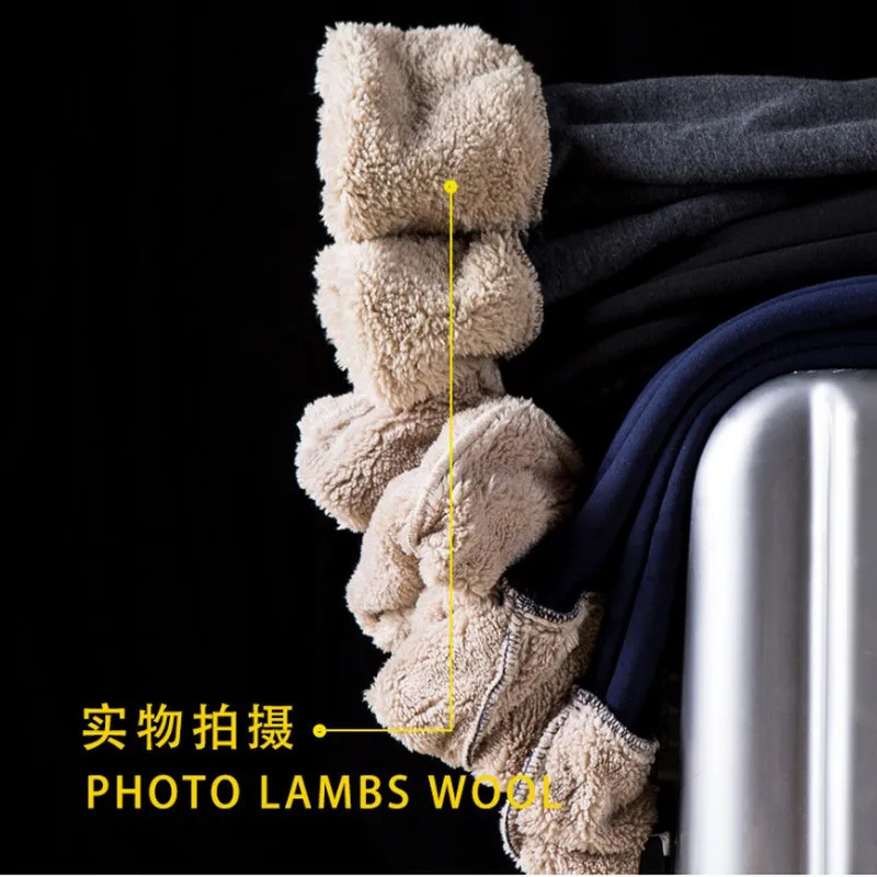 Mens Winter Super Warm Pants Fleece Joggers Thick Sweatpants Zipper Trousers Streetwear Track L6XL 7XL 8XL 251023