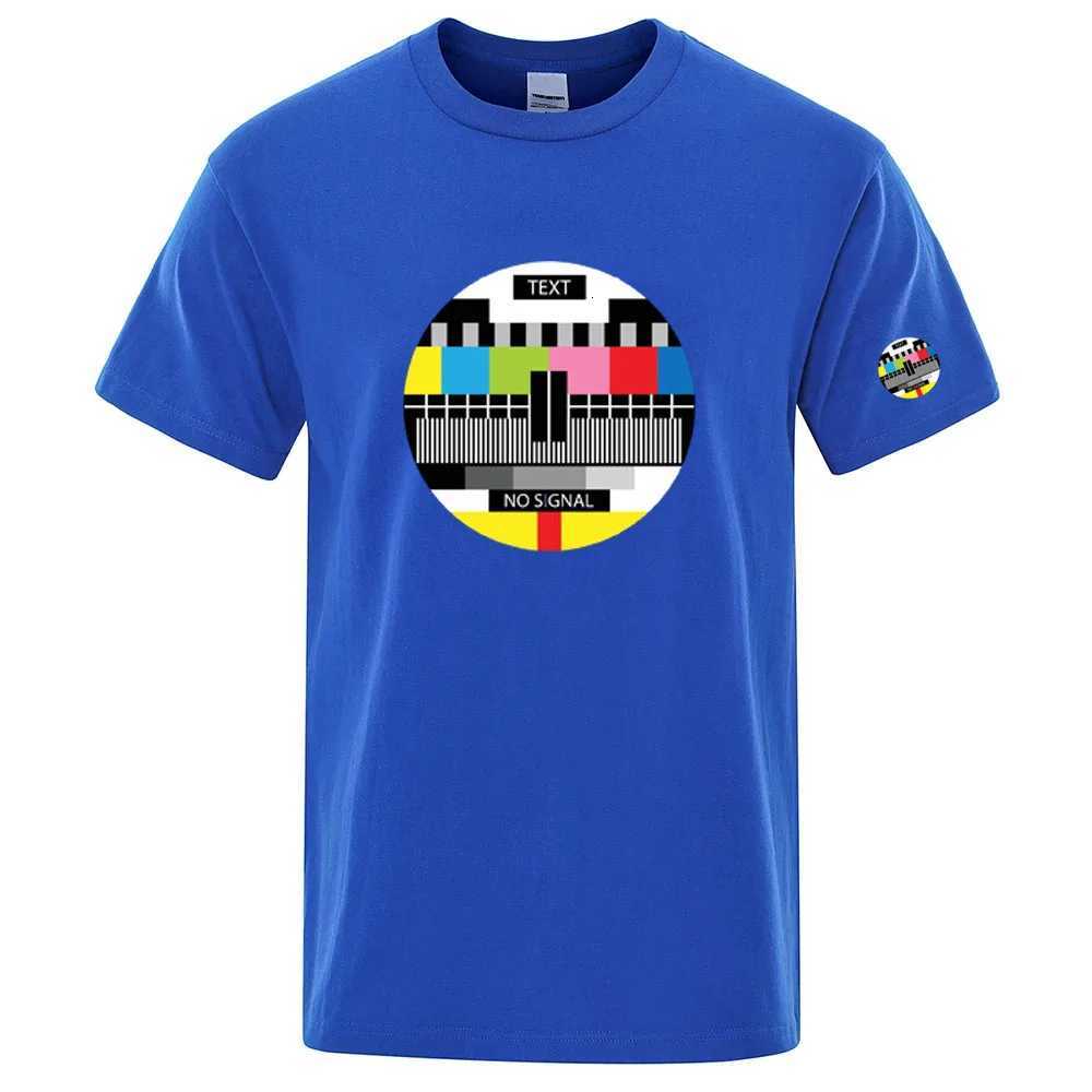 No Signal 2025 Mens High Quality Mens Regular ShortSleeved Shirt Cotton Tshirt Loose Oneck Summer Breathable Tee TopXJ251023