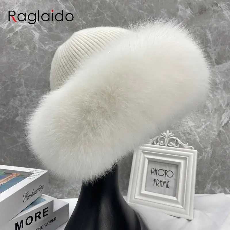 New Stylish Beanie Hats for Wen Winter Warm Fluffy Bone Soft Outdoor Thick Natural Fur Hat Fa De HatsW251023