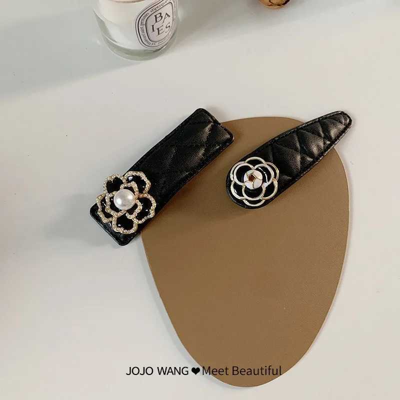 2024 New lia Elegant La Hair Accories Barrette Set Wholes French Wen Classic Black White Rose Pearl Hair Clips Y251023
