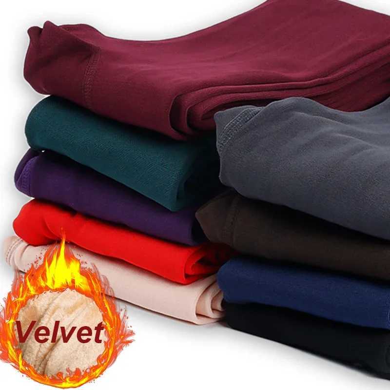 Winter Leggings Knitting Velvet Casual Stockings High Elastic Thicken Ladys Warm Black Pants Skinny Pantyhose For Women LeggingT251023