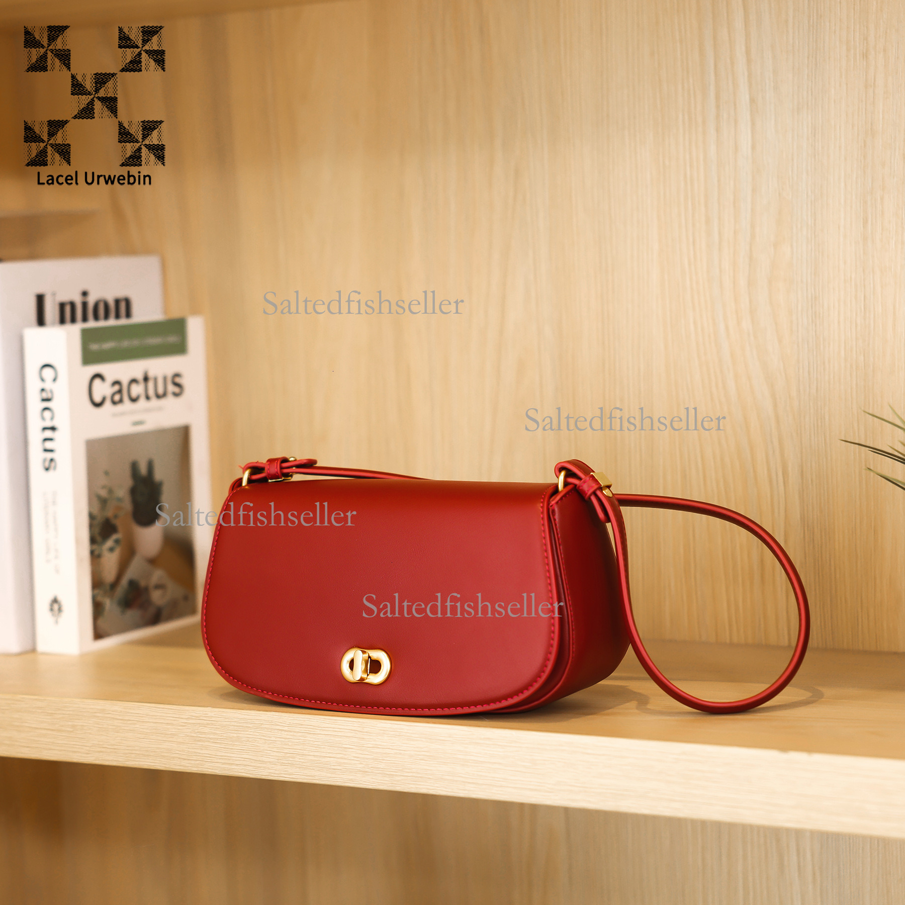 Lacel Urwebin Designer Women's Luxury Mini Handbag New Fashion Versatile Commuter Business Bag High End Metal Buckle Shoulder Cross Small Square 