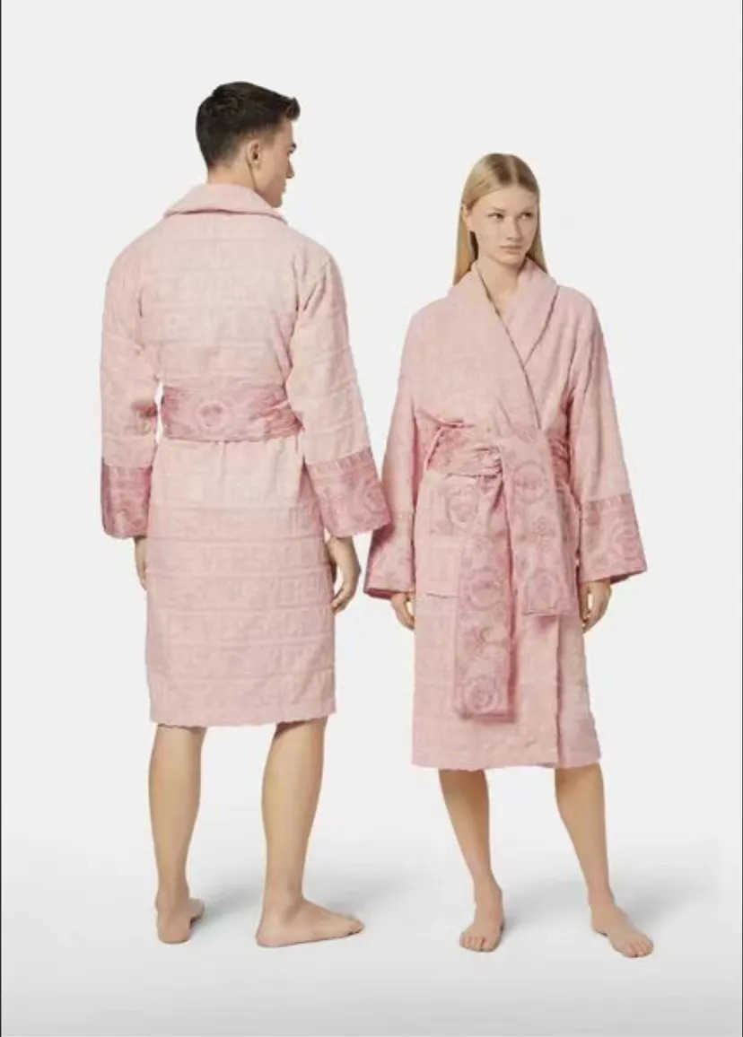 Fanjia PURe Cotton Bathrobe Absorbent Towel Material Couple Unisex AllSeason Bathrobe Long Nightgown C251023