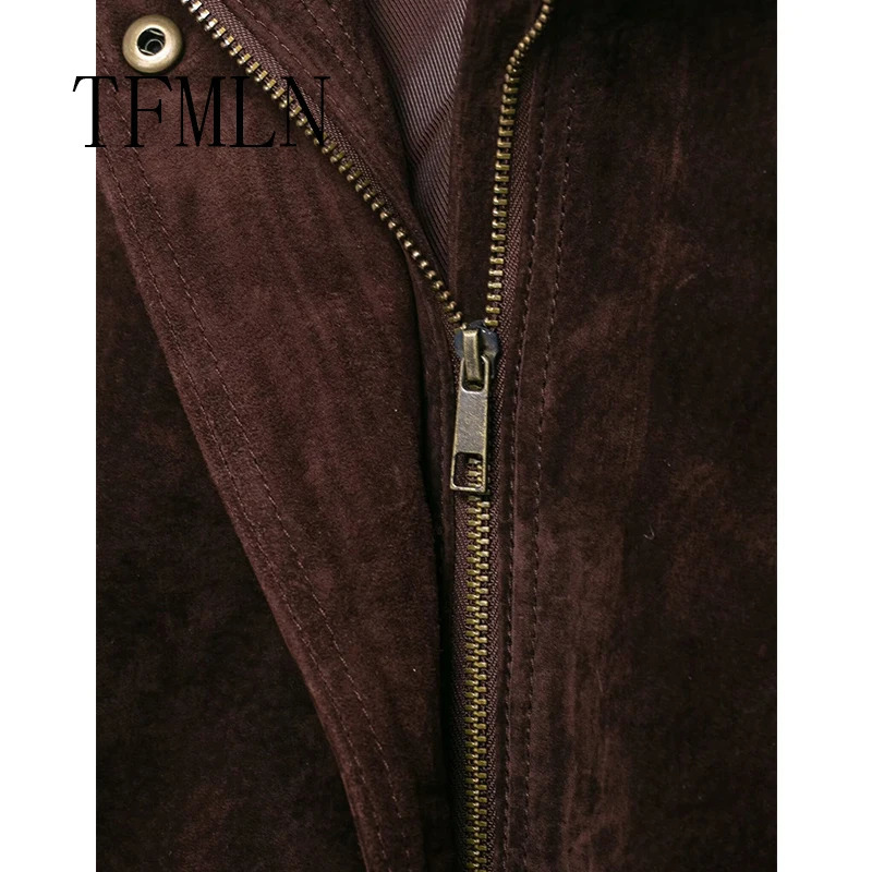 TFMLN Autumn Winter Womens Loose Jacket Female Long Sleeve Cropped Zipper Jackets Fashion Warm Coats Casual Outerwear 251020