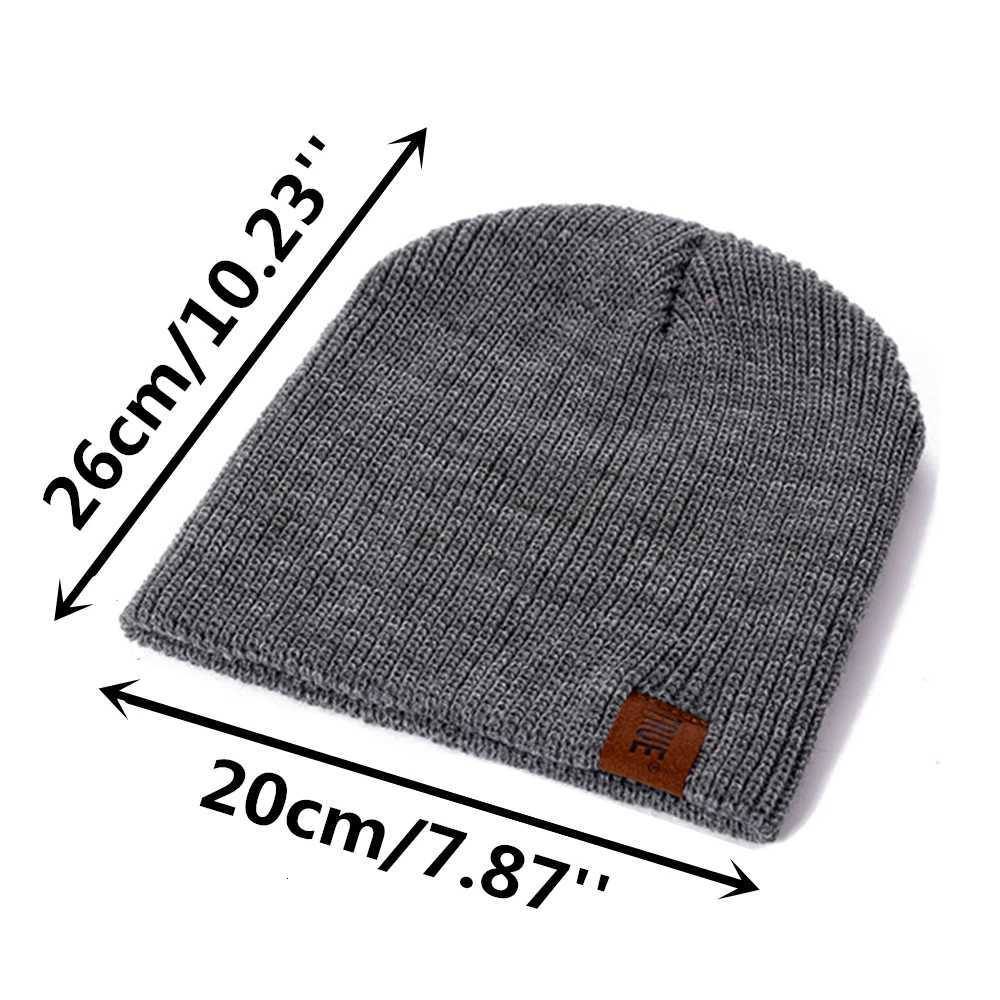 Unisex Classic Hat Casual Beanie Hat Men Women Basic Knitted Winter Hat Streetwear Beanie CapXJ251023