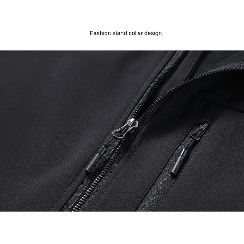 Soft shell thick vest mens autumn and winter work clothes plush jacket waterproof sleeveless windproof running sports 251023