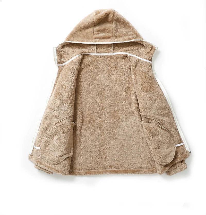 Mens Pajamas Hooded Coral Fleece soft and comfortable Sleepwear Suit Nightdress 251021