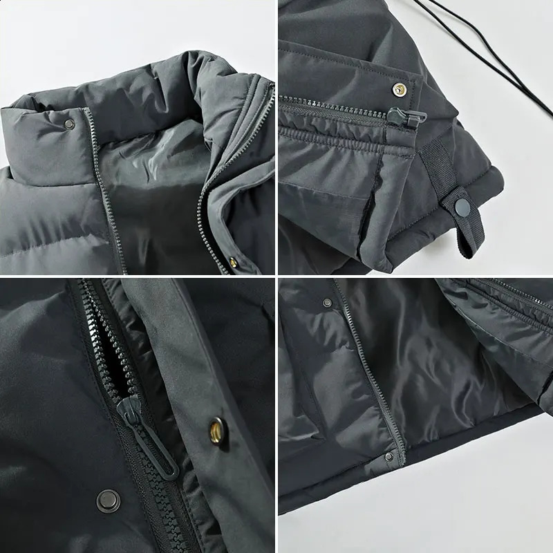 Winter Warmth Vest Solid Color Mens Stand Collar Sleeveless Casual Cargo Thermal Male Thickened Jacket 251023
