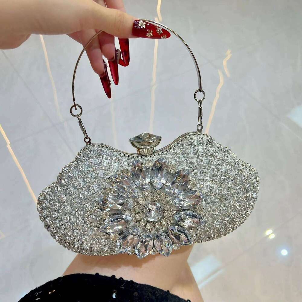 Designer Bags New Women's Fashion Dia-Encrusted Rhinestone Handbag Flash Dia Clutch Wedding Banquet With Dress Dinner Bag Luxury Bag