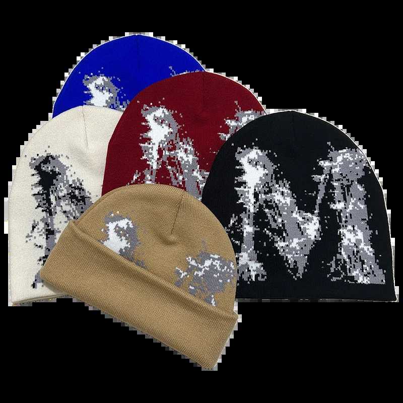 Y2K M Letter Knit Beanie Unisex Winter Skull Cap for Outdoor Street Hip Hop FashionXJ251023