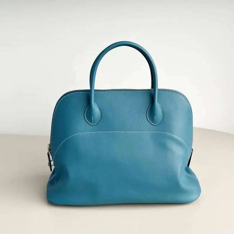 Light Premium Sense First Layer Cowhide Bowling Ball Large Capacity Portable Fashion Shell Bag Commuting Versatile