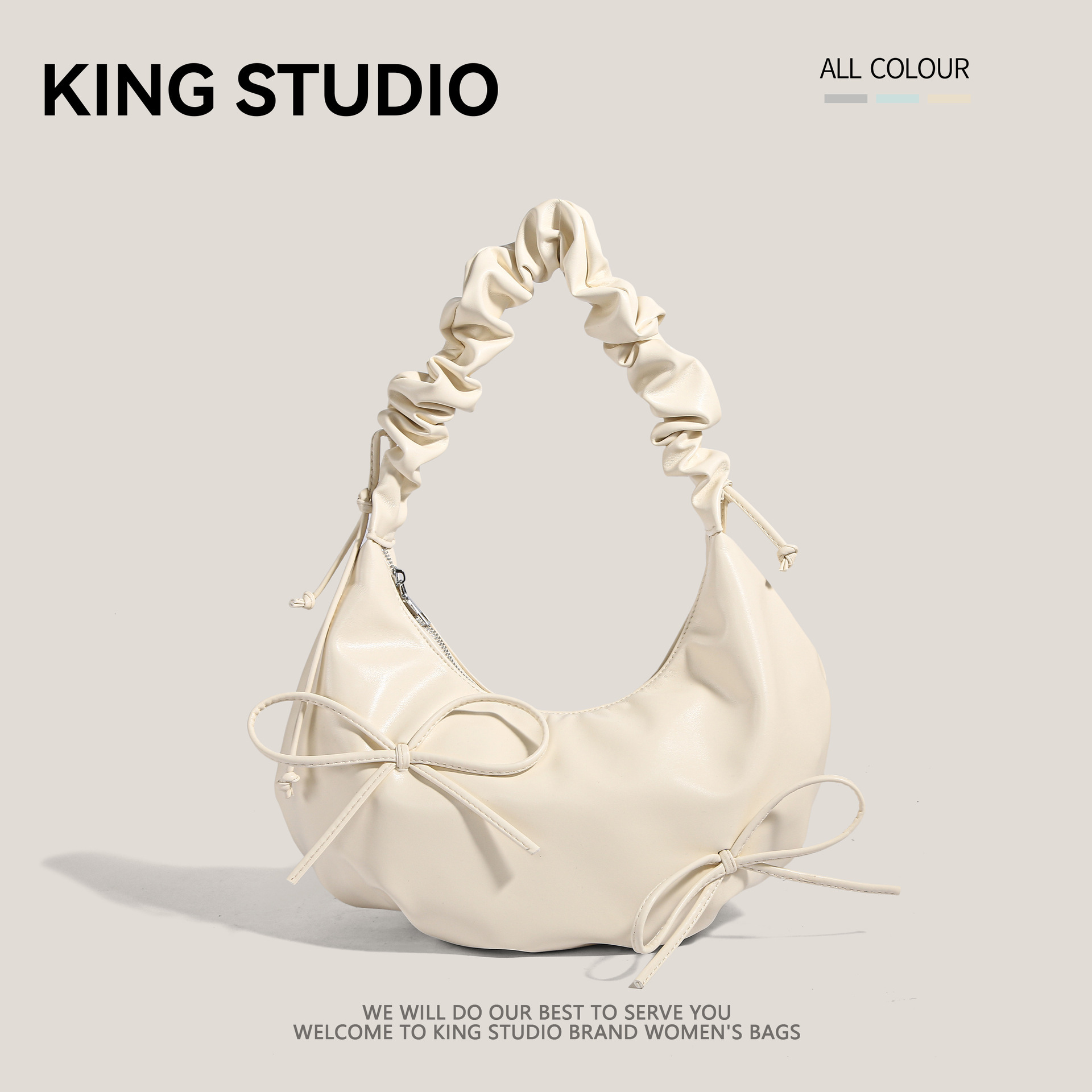 Luxury Brand Designer Bag Niche Design Pleated Strap Bowknot Shoulder Bag Cloud Bag For Women 2025 New Trend High-Quality Texture Underarm Bag