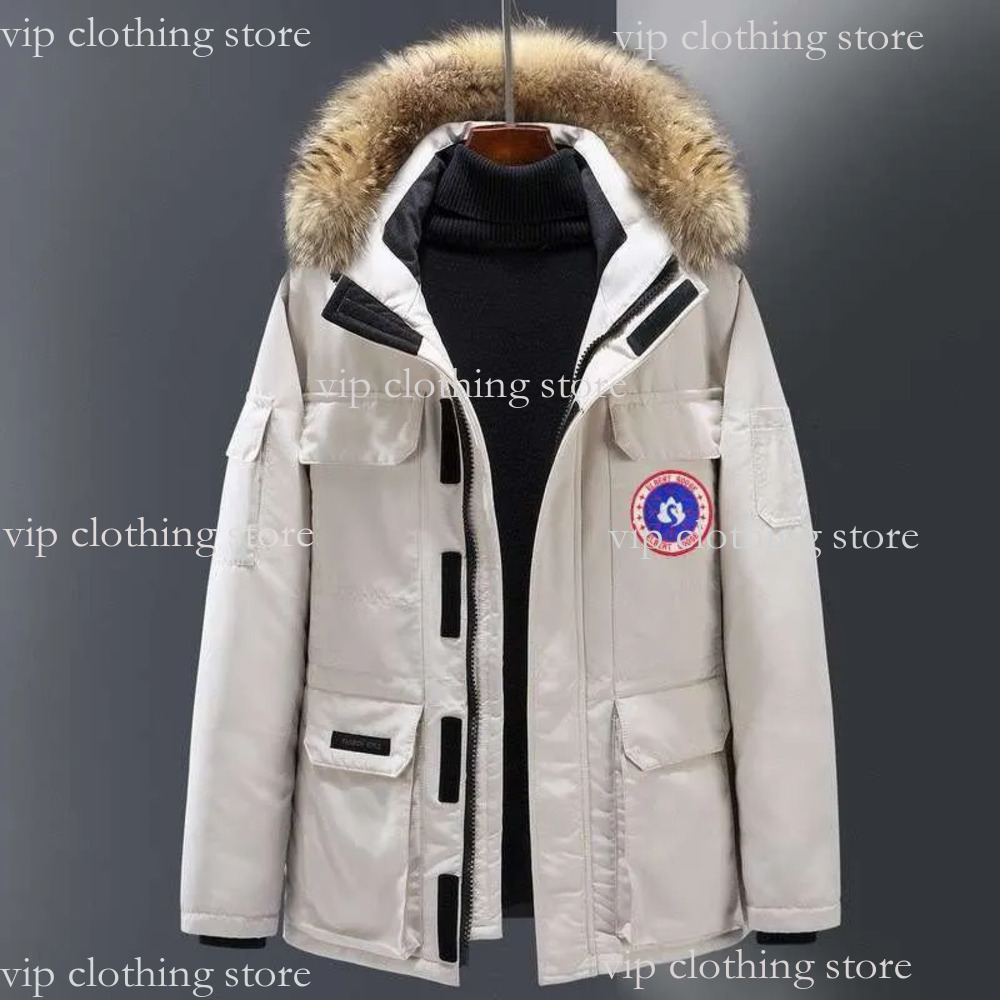 Canadalys Jacket Designer Goosecoats Mens Winter Warm Wolf Fur Hood Parka Pocket Windbreaker Canda Down Coat Womens Doudoune Femme Puffer Jacket