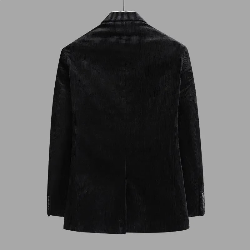 Fashion AutumnWinter Thickened Corduroy Suit for Young Men Korean Version Slim Retro Casual Warm Jacket Mens Clothing 251023