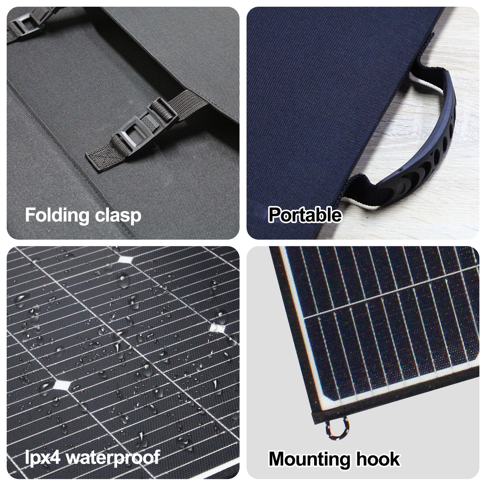 EASUN POWER 18V 160W Foldable Solar Panels Waterproof Monocrystalline Outdoor Solar Camping Panel RV Home Charge Free Shipping from USA