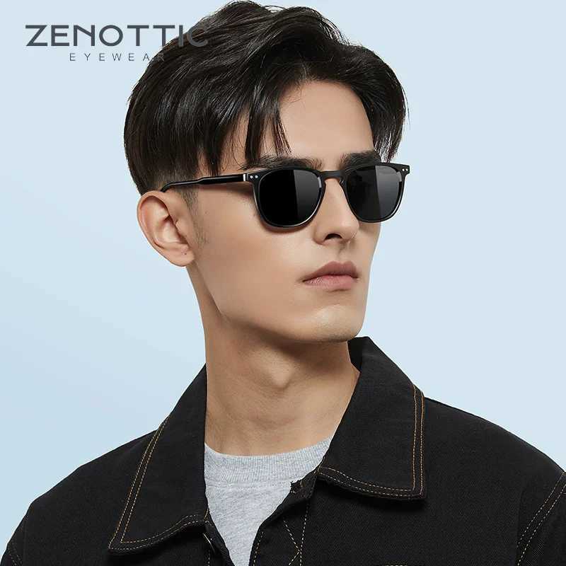 ZENOTTIC 2 Pack Polarized Sunglasses for Women Men Vintage Round and Square Frame UV Protection Shades Driving Sun GlassesW251023