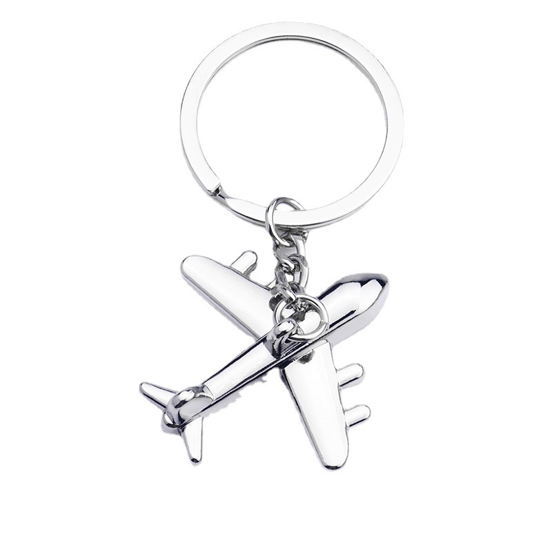 Personalized Creative Metal Plane Fighter Keychain Aviation Model Car Keychains for Gifts