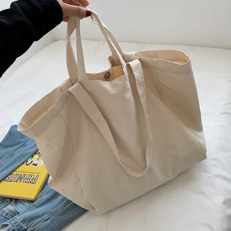 Womens Canvas Handbag Simple Designer Shoulder Bag Lazy Style Female Letter Print Large Capacity Shopper Canvas Tote Bag 2022L251023