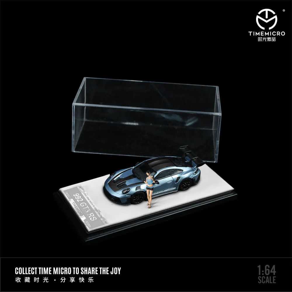 TIME MICRO 992 GT3 RS Blue Painting Simulation Alloy Car Model for Collection Display GiftT251023