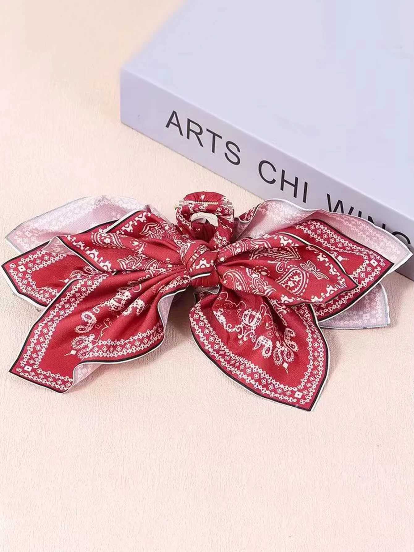 1pcs bohen versatile unique hair clip cashew wer bow grab clip sweet shark clip resort ponytail clip fashion heaear Y251023