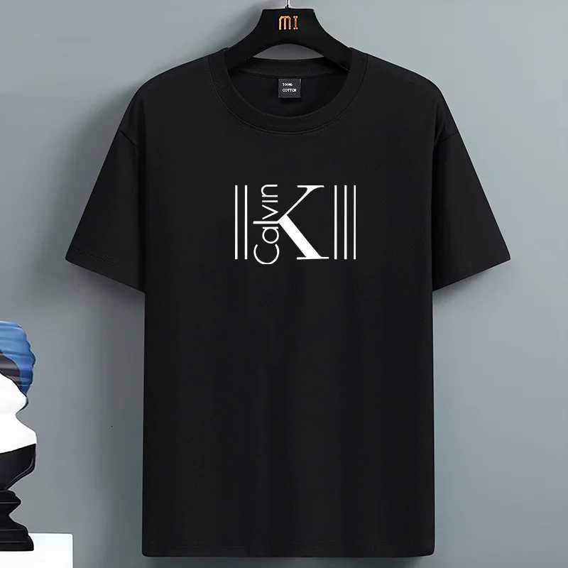 Luxury Summer Mens 100 Pure Cotton Casual Loose Plus Size Letter Printed Sports Comfortable Round Neck Short Sleeved TshirtXJ251023