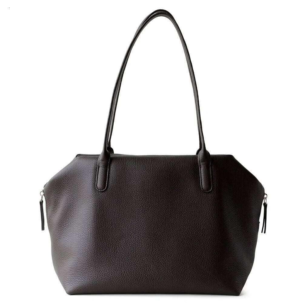 Niche Light High-end Imported First-layer Cowhide Underarm Bag Minimalist Loose Lazy Single Shoulder Simple Handbag
