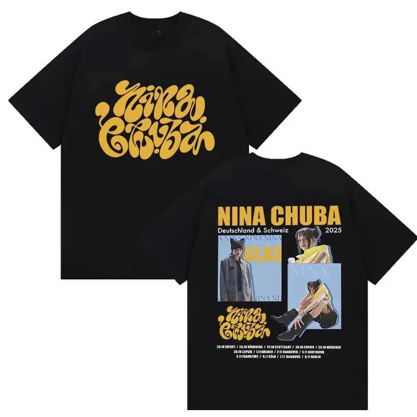Nina Chuba Album Tour Merch T Shirt Men Women Hip Hop Oversized Y2k Clothing Short Sleeve Tshirts Retro Fashion Cotton TshirtXJ251023