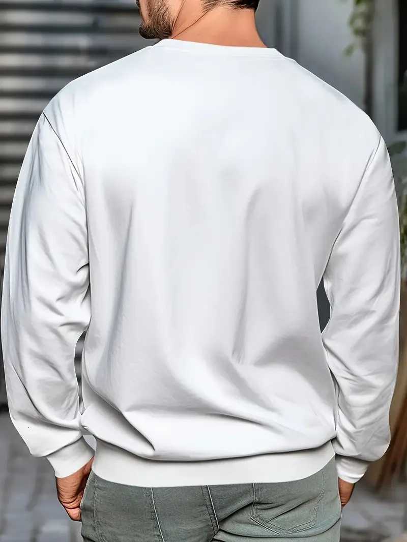 The new mens roundneck sweatshirt for Spring and Autumn 2025 features a casual fashionable and comfortable 3D pattern printT251023