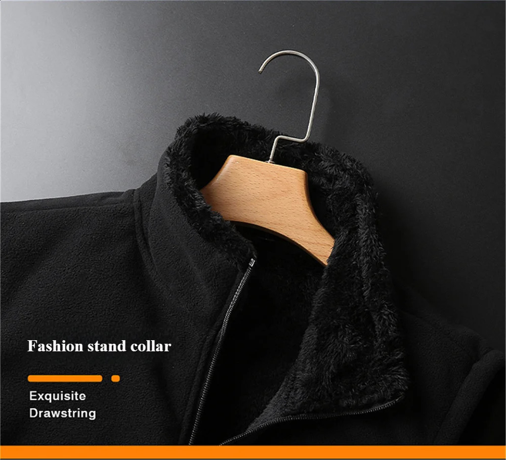 For autumn and winter mens woolen vests velvet sleeveless thermal M8XL cashmere plussize standup collar 251023
