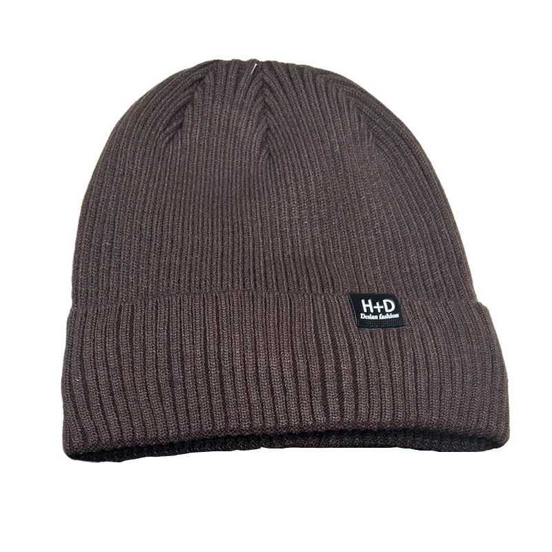 Mens Thermal Knit Beanie Winter Warm Striped Pattern Outdoor Sports Ski Hat Fleece Lined CapXJ251023