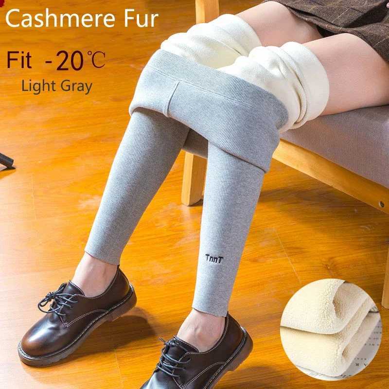 Winter Women Leggings Keep Warm High Waist Legging Winter Fur Pants Women Anklelength Large Size 2XL velvet Female Pants WomenT251023