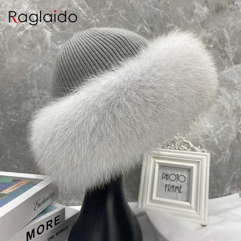 New Stylish Beanie Hats for Wen Winter Warm Fluffy Bone Soft Outdoor Thick Natural Fur Hat Fa De HatsW251023
