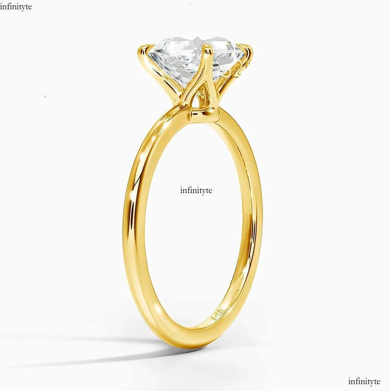 9mm 14K Gold Moissanite Dia Ring 3CT 100% Au585 Round Cut For Women Wedding Anniversary Engagement Jewelry Gift 111