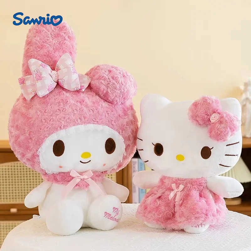 Sanrio Pink Hello Kitty Kawaii Rose My Melody Plush Toy Anime Cartoon Anime Big Size Soft Stuffed Doll Pillow Kids Birthday Gift L251023
